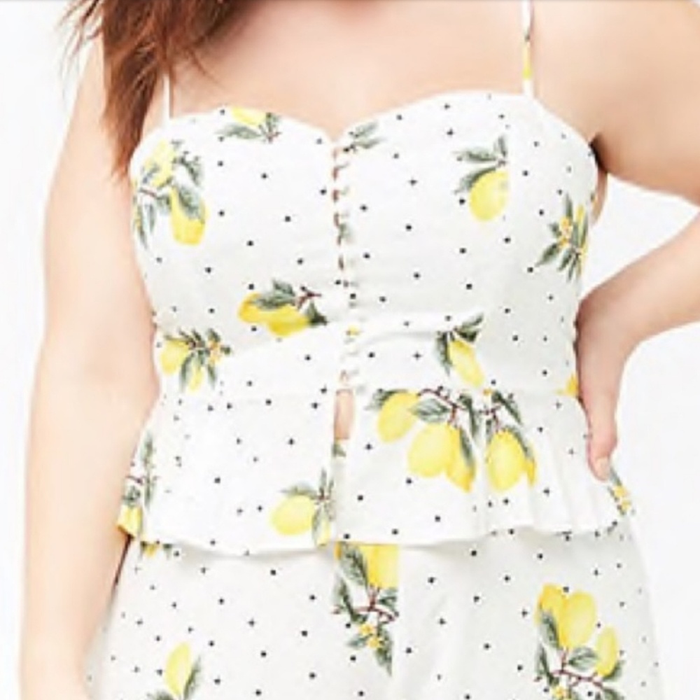 Forever 21 Lemon Print Top